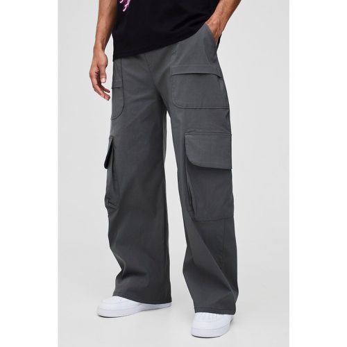 Pantalón Cargo Bombacho De Bengalina - boohoo - Modalova