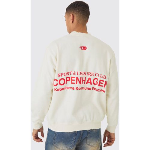 Felpa oversize con grafica di testo Copenhagen - boohoo - Modalova