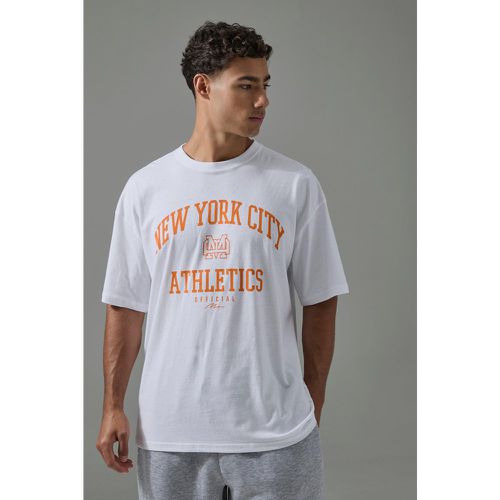 Camiseta Man Active Oversize Con Estampado New York City Athletics - boohoo - Modalova