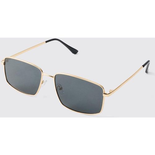 Gafas De Sol Rectangulares De Metal - boohoo - Modalova