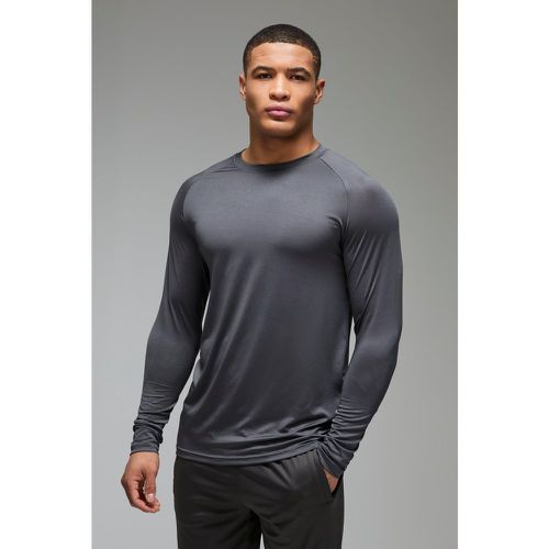 Camiseta Man Active Ligera De Ranglán Y Manga Larga Con Estampado Essentials - boohoo - Modalova