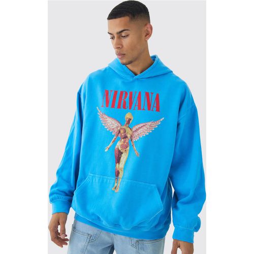 Sudadera Oversize Con Capucha Y Estampado De Nirvana - boohoo - Modalova