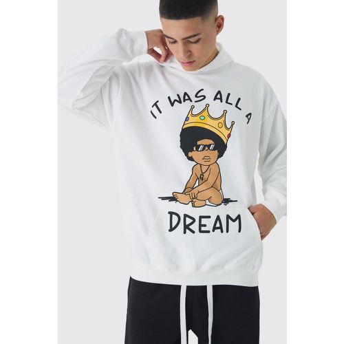 Sudadera Oversize Recta Con Capucha Y Estampado De Dibujos Animados De Biggie - boohoo - Modalova