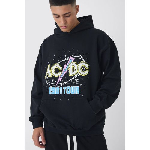 Felpa oversize ufficiale con stampa ACDC e cappuccio - boohoo - Modalova