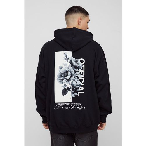 Sudadera Oversize Con Capucha Y Estampado De Flores - boohoo - Modalova