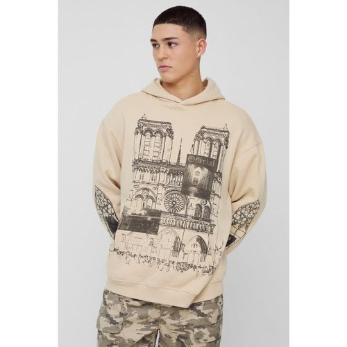 Sudadera Oversize Con Capucha Y Estampado Gráfico De Paisaje - boohoo - Modalova