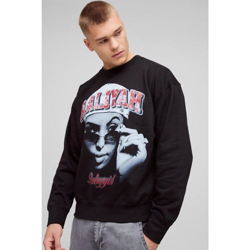 Sudadera Oversize Con Estampado De Aaliyah - boohoo - Modalova