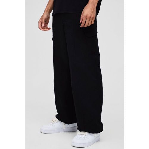 Pantalón Cargo Holgado Con Cintura Elástica Y Detalle De Costuras - boohoo - Modalova