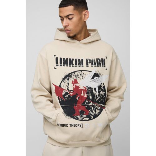 Sudadera Oversize Desteñida Con Capucha Y Estampado De Linkin Park - boohoo - Modalova