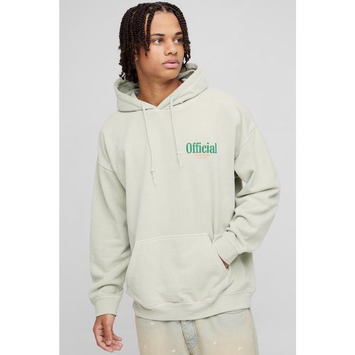 Sudadera Oversize Official Con Capucha Y Estampado Gráfico De Montaña Desteñido - boohoo - Modalova