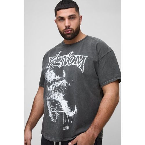 T-shirt Plus Size oversize in lavaggio ufficiale con stampa Venom - boohoo - Modalova