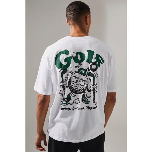 Camiseta Man Active Oversize Con Estampado De Golf - boohoo - Modalova