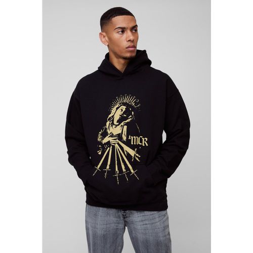 Sudadera Oversize Con Capucha Y Estampado De My Chemical Romance - boohoo - Modalova