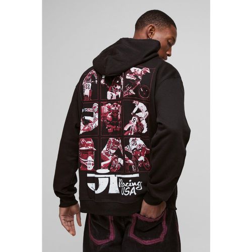 Sudadera Oversize Con Capucha Y Estampado De Honda Racing - boohoo - Modalova