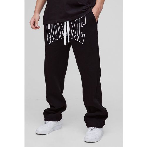 Pantaloni tuta dritti con stampa Homme - boohoo - Modalova