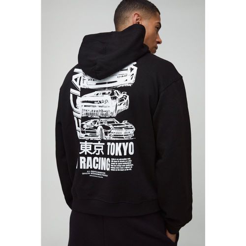 Sudadera Recta Con Capucha Y Estampado Gráfico Official De Carreras - boohoo - Modalova