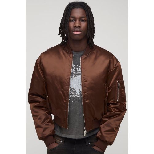 Chaqueta Bomber Recta De Nailon - boohoo - Modalova