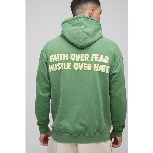 Sudadera Con Capucha Y Estampado Gráfico En Relieve De Texto Faith Over Fear - boohoo - Modalova