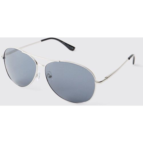 Gafas De Sol Plateadas Navigator - boohoo - Modalova