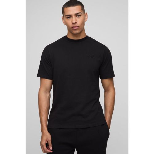 Hombre. Camiseta Básica Con Cuello De Caja - boohoo - Modalova