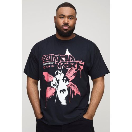 T-shirt Plus Size oversize ufficiale dei Linkin Park con stampa - boohoo - Modalova