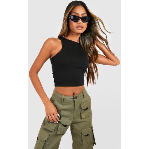 Crop top Basic con scollo a vogatore - boohoo - Modalova