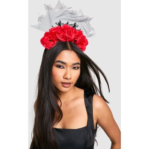 Diadema De Halloween Con Rosa Y Araña - boohoo - Modalova