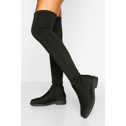 Botas Planas Elásticas Mosqueteras - boohoo - Modalova