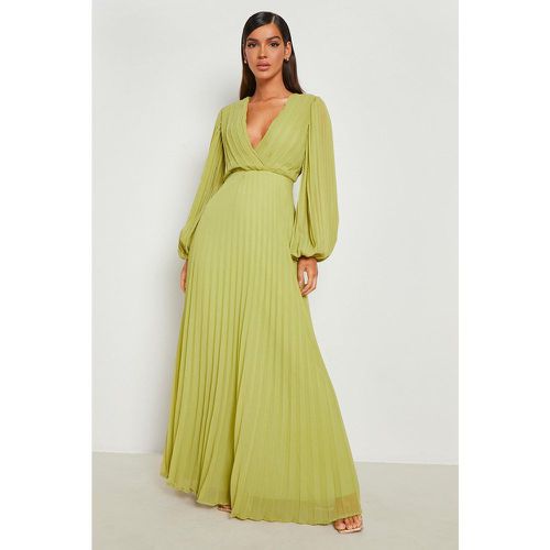 Vestito scaldacuore maxi in chiffon a pieghe - boohoo - Modalova