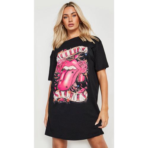 Vestido Camiseta Con Estampado De Los Rolling Stones - boohoo - Modalova