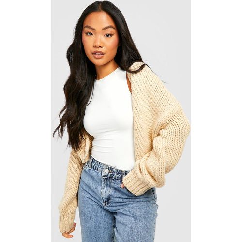 Cardigan Petite Premium in maglia spessa - boohoo - Modalova