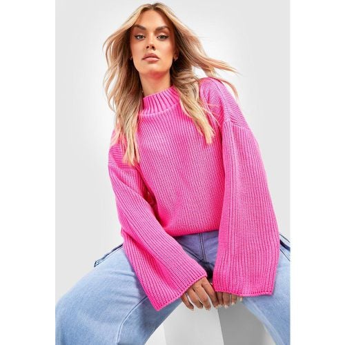 Jersey Plus De Punto Con Cuello Alto - boohoo - Modalova