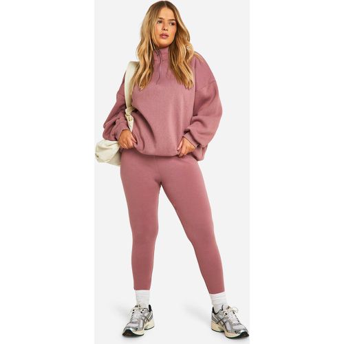 Conjunto Plus Oversize De Leggings Y Sudadera Con Cremallera A La Mitad - boohoo - Modalova