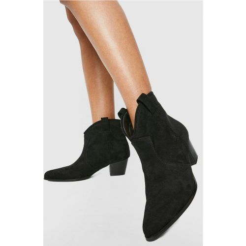 Botas Camperas Básicas Tobilleras Estilo Western Con Etiqueta - boohoo - Modalova