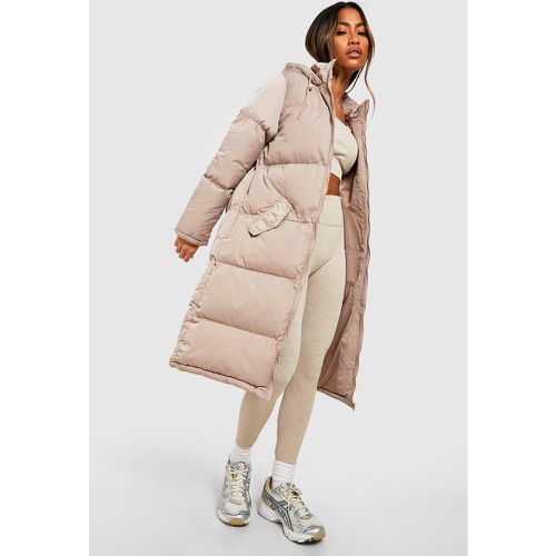 Piumino lungo, Beige - boohoo - Modalova