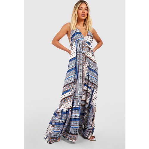 Vestito maxi in fantasia cachemire con scollo a V - boohoo - Modalova