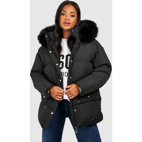 Parka rifinito in pelliccia sintetica - boohoo - Modalova