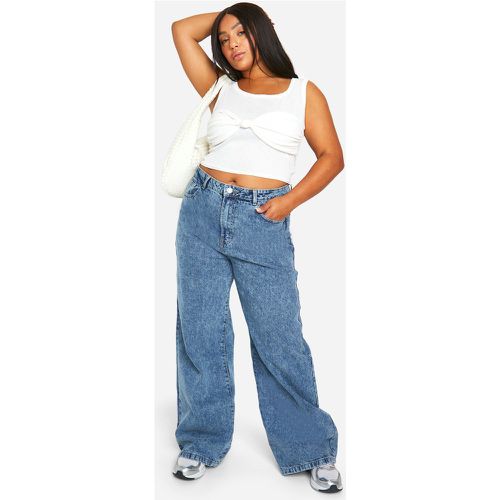 Jeans a gamba ampia Plus Size Basics a vita alta - boohoo - Modalova