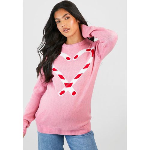 Jersey Premamá Navideño Con Estampado De Bastones De Caramelo - boohoo - Modalova