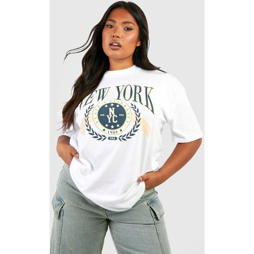 T-shirt Plus Size con stampa New York - boohoo - Modalova