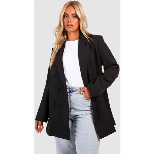 Blazer lungo Plus Size oversize in tessuto - boohoo - Modalova