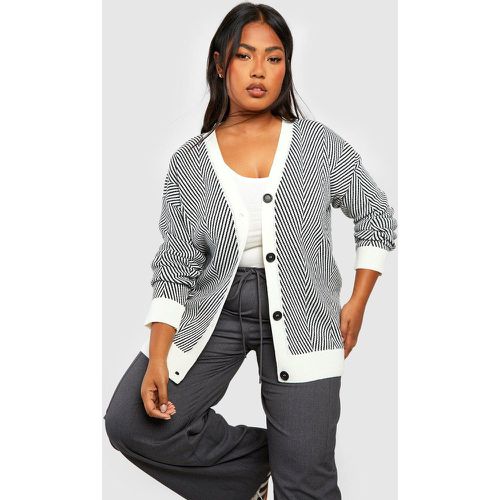 Cárdigan Plus Oversize Monocromático - boohoo - Modalova