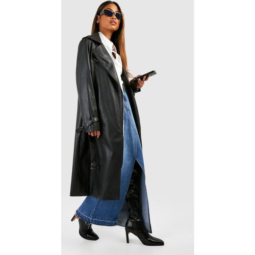 Cappotto Trench stile Biker con cintura - boohoo - Modalova