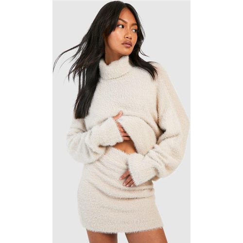 Minifalda De Punto Suave, Beige - boohoo - Modalova