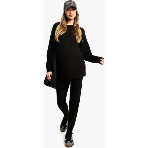 Conjunto Para Estar En Casa Premamá De Punto Con Jersey Con Cuello De Caja - boohoo - Modalova