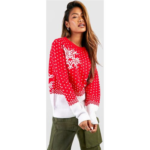 Jersey Vintage Navideño Con Estampado De Copos De Nieve - boohoo - Modalova