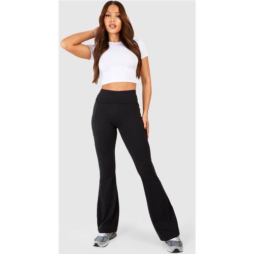 Pantalón De Campana Tall Para Yoga Con Cintura Elástica Y Tela Jersey De Algodón - boohoo - Modalova