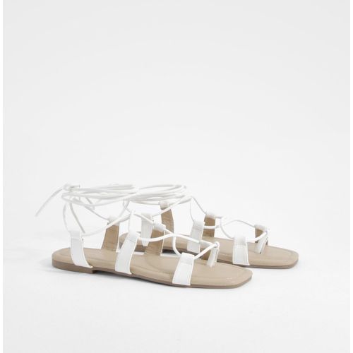 Sandalias Romanas De Holgura Ancha Con Tiras - boohoo - Modalova