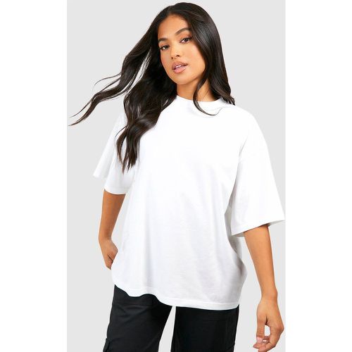 T-shirt Petite Basic, Bianco - boohoo - Modalova