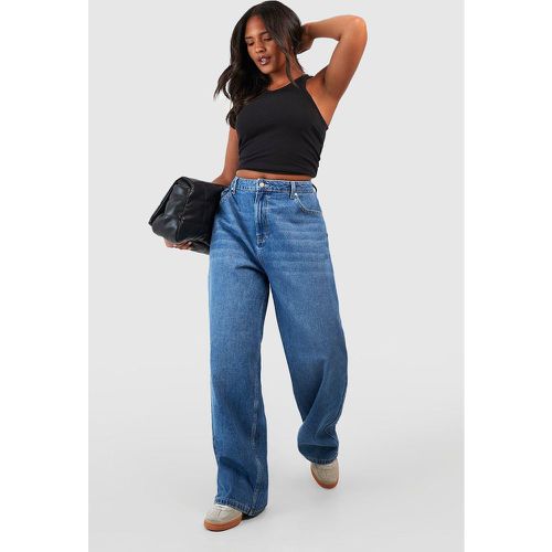 Jeans dritti Plus Size, Azzurro - boohoo - Modalova